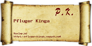 Pfluger Kinga névjegykártya